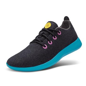 Αθλητικά Παπούτσια Allbirds Μαλλί Runner ανδρικα μπλε μαυρα | GR4059PQ
